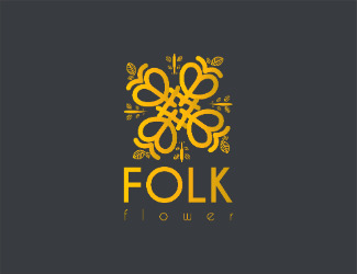 Projektowanie logo dla firmy, konkurs graficzny folk flower